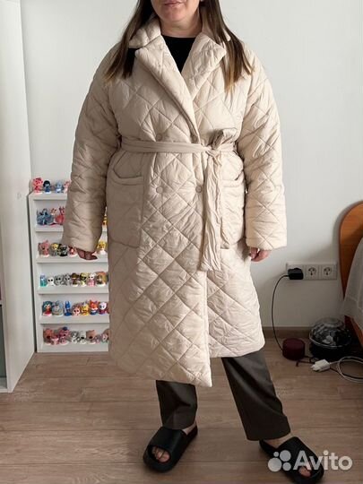 Пальто стеганное женское
