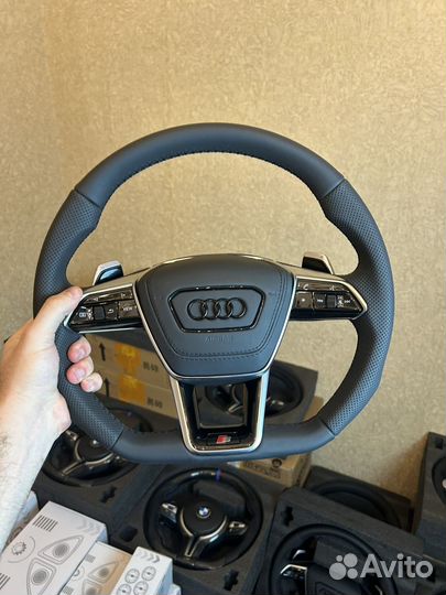 Новый спортивный руль Audi скошенный 2008+