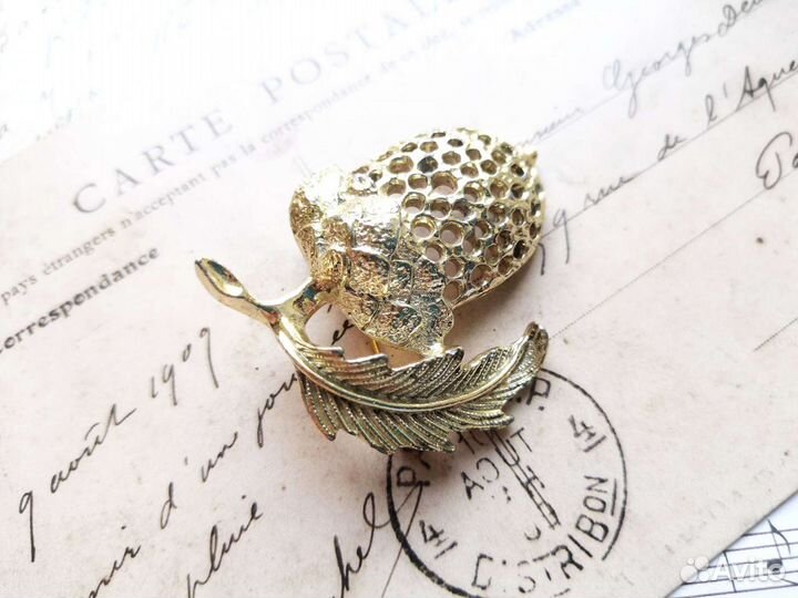 Брошь, винтаж, Sarah Coventry, желудь