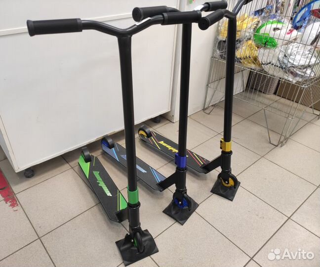 Самокат трюковый (пласт. ступ) колёса 100 мм