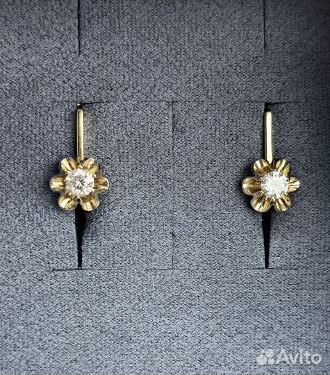 Серьги Советские Бриллианты