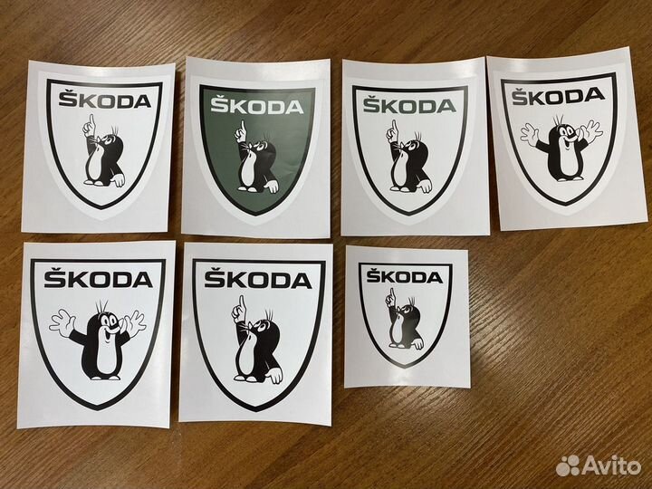 Наклейки крот Skoda