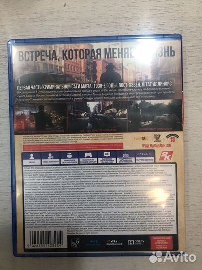 Mafia Definiteve Edition для Sony Ps4