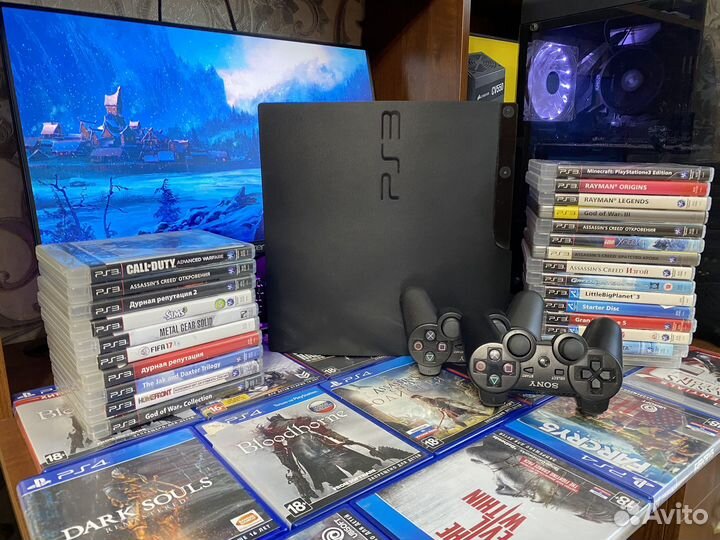 Sony ps3 3000+ игр/ 2геймпада