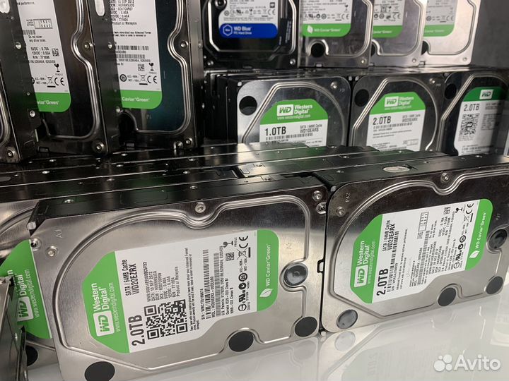 Жесткие диски HDD WD green 1 и 2 TB