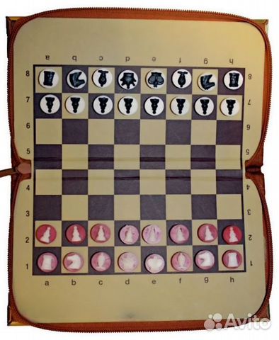 Шахматы карманные магнитные аналог Симза (Красные)
