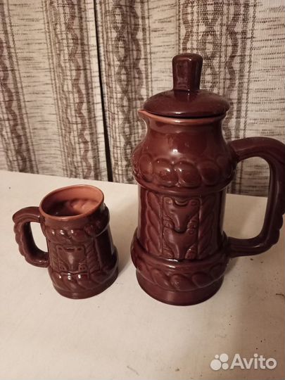 Ретро набор керамика Кувшин и Кружка