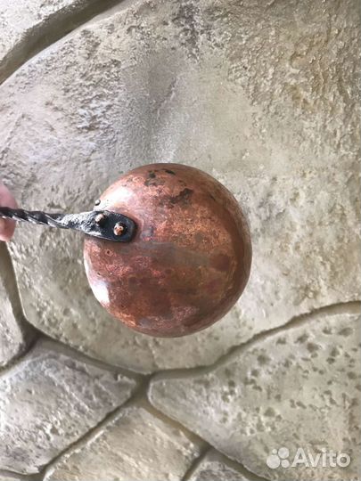 Черпак, половник медный, винтаж. Швеция