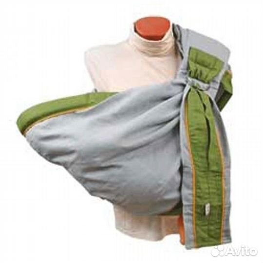 Слинг active Sport (с кольцами) серый/зеленый