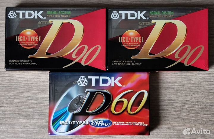 Цена за 3шт. Аудиокассеты TDK D90 D60