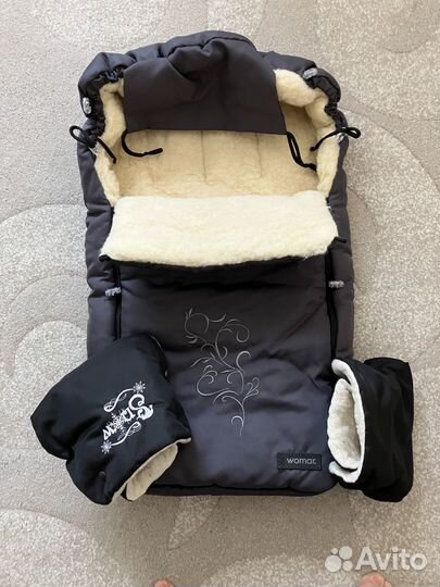 Конверт womar и рукавицы на коляску
