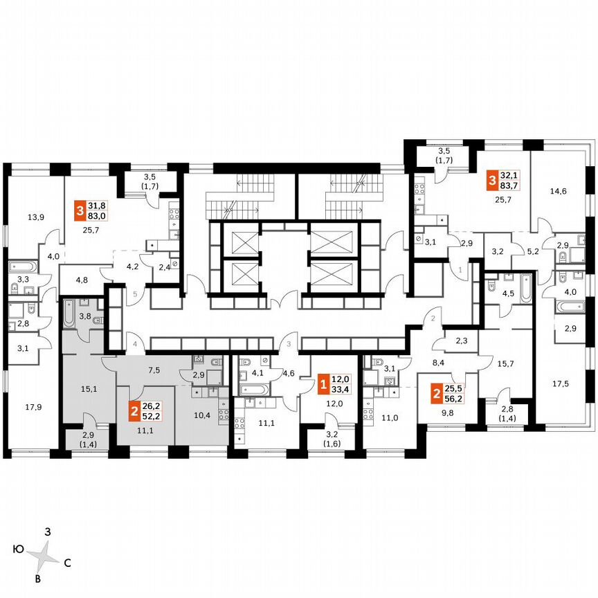 2-к. квартира, 52,5 м², 41/41 эт.