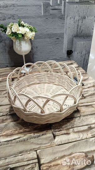 Плетёная корзина для фруктов,ажурная