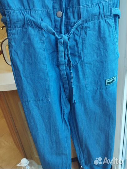 Джинсовый комбинезон для девочки 140