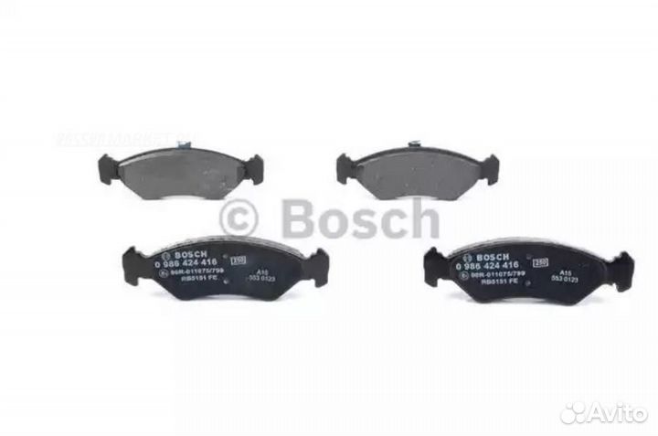 Bosch 0 986 424 416 Колодки тормозные дисковые пер