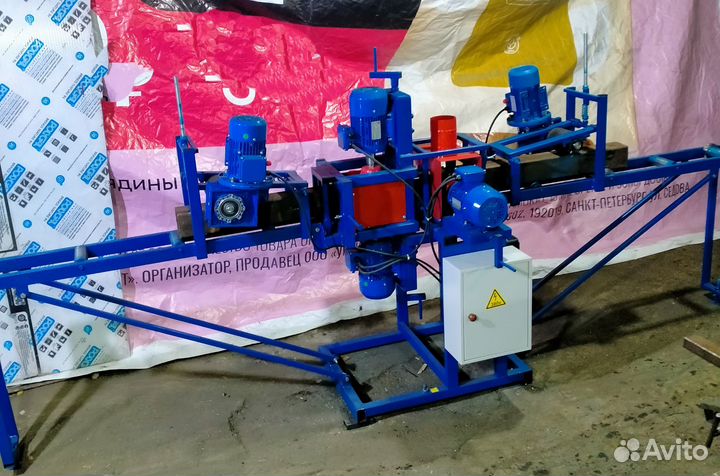 Станок с автоподачей для зачистки прямоуг.труб