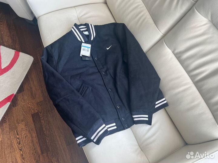 Бомбер Nike Varsity Black/White Оригинал (M-L)