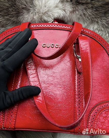 Сумка Gucci Nice Microguccissima Red Vintage