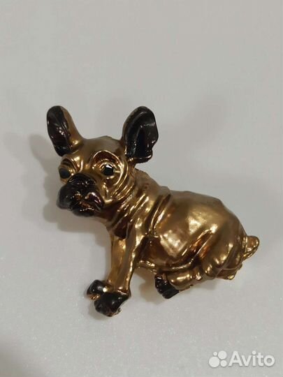 Брошь собачка