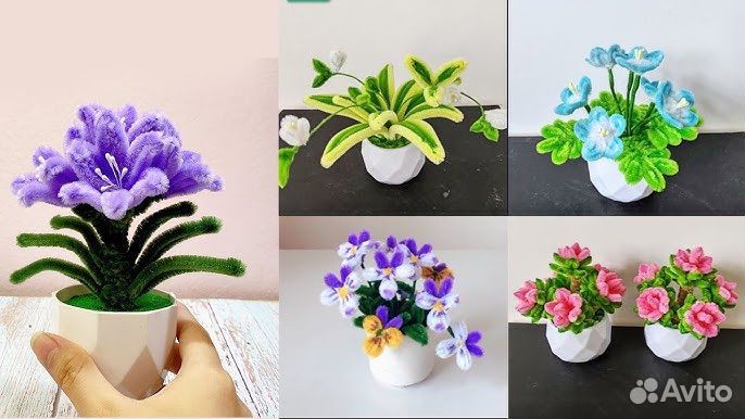 Мягкие цветы к 8 марта