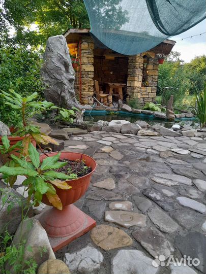 Беседка с мангалом, баня