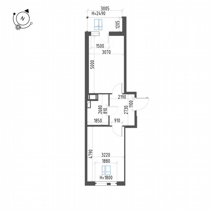 1-к. квартира, 43 м², 11/12 эт.