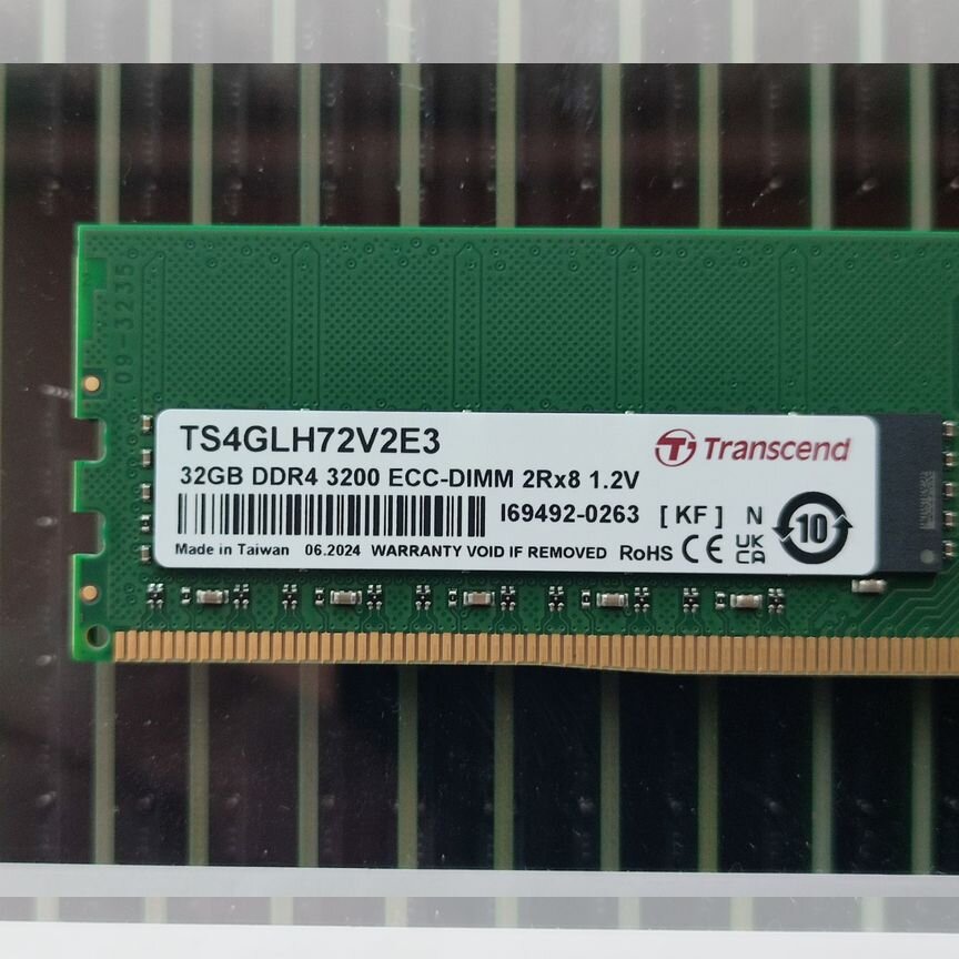 32 Gb 3200 2rx8 Ecc Udimm Transcend, Склад 72 Шт