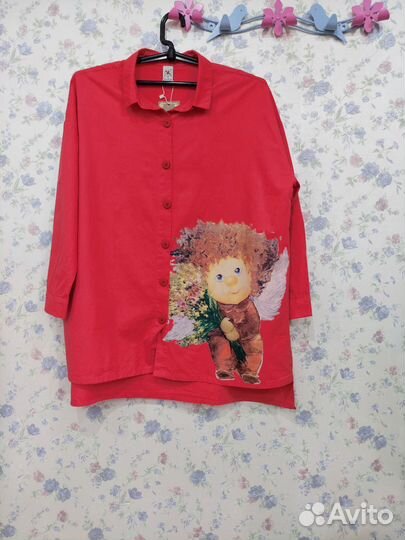 Рубашка бохо 58 60 размера