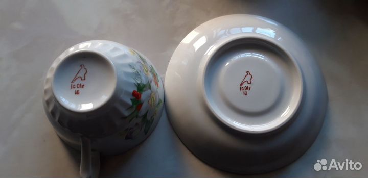 Набор чашек 5 шт + блюдце 6 шт (Б 4)