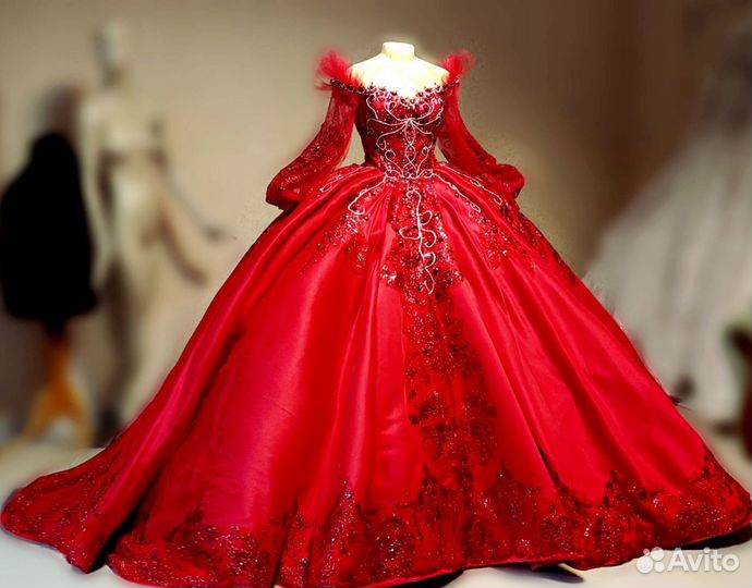 Красное Свадебное Платье