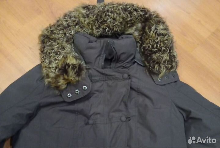 Пуховик, р 50,перо, мех овцы, новый
