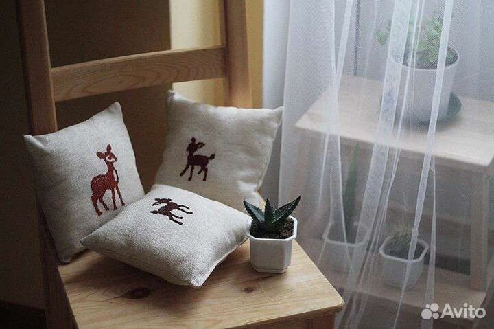 Подушечки льняные