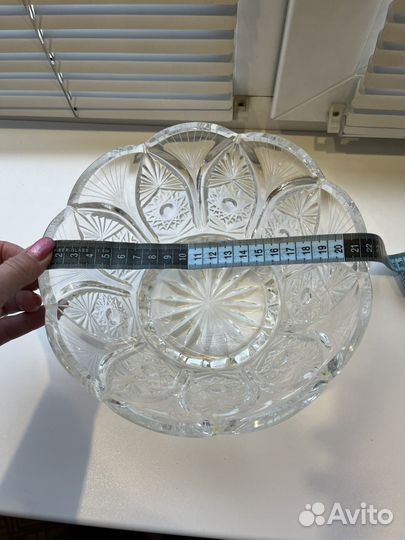 Салатник хрустальный большой СССР