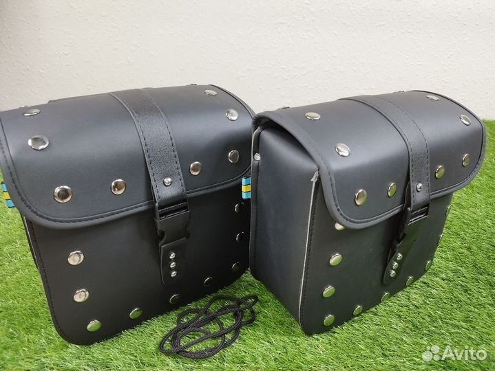 Мотокофры боковые из высококачественной иск. Кожи