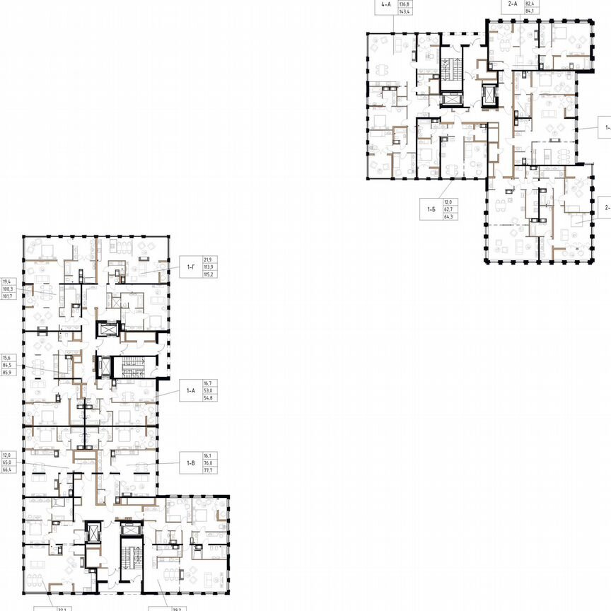 1-к. апартаменты, 66,4 м², 17/17 эт.