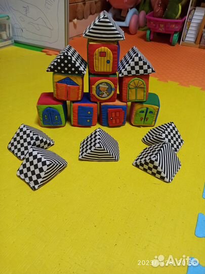 Детские игрушки пакетом мягкие кубики