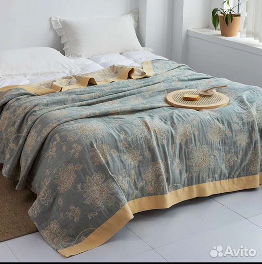 Покрывало 200*230 новое муслин 2 х стороннее