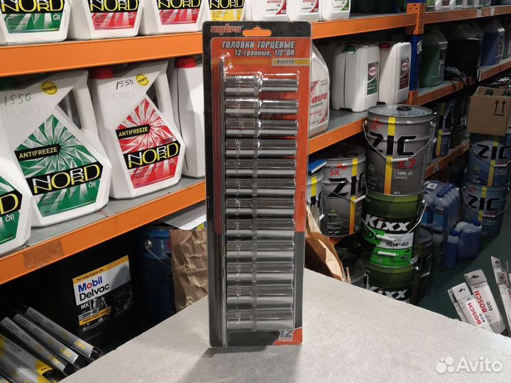 Набор головок торцевых глубоких 12гр 1/2DR ombra