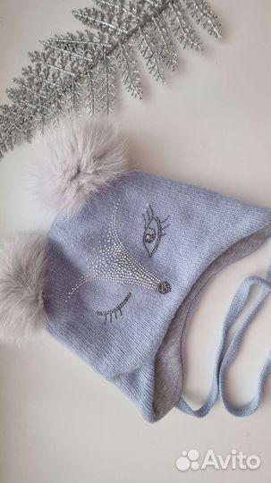 Шапка для девочки 3-5лет