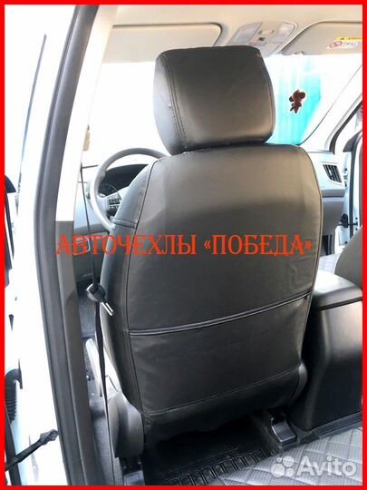 Чехлы Hyundai Santa-Fe 3 из экокожи чёрные Ромб
