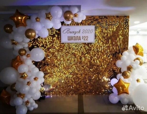 Фотозона с пайетками Живая реклама