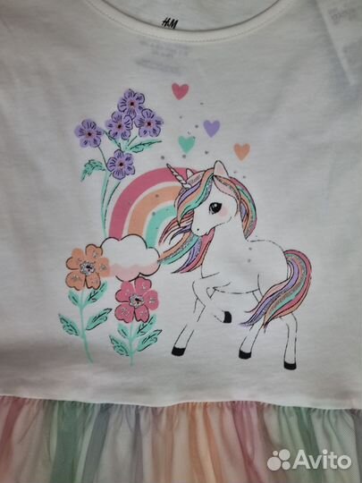 Платье с единорогом H&M 122