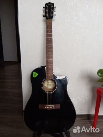 Акустическая гитара fender CD 60 SCE black объявление продам