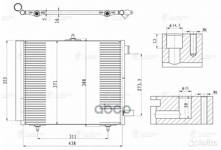 Lrac 2008 радиатор кондиционера Peugeot 207 06
