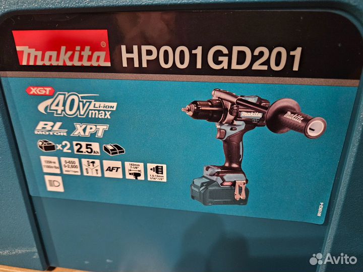 Аккумуляторная дрель шуруповерт Makita XGT HP001GD