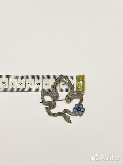 Брошь винтаж СССР Павлово финить-эмаль