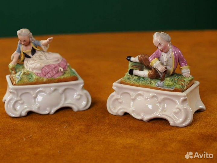 Фарфоровая парная чернильница. франция