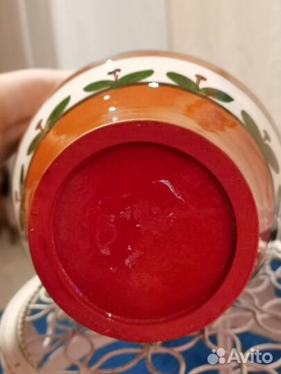 Ваза керамика СССР, ручная роспись