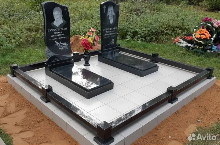 Гранитные памятники и плиты, установка и изготовле