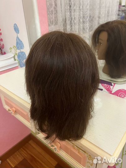 Манекен для причесок.Натуральные волосы 100